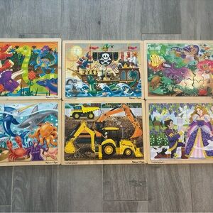 MASSIVE Melissa & Doug Wooden Puzzle Set